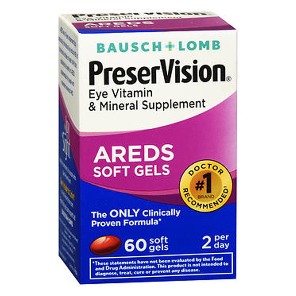 PreserVision AREDS Multivitamin/Multimineral Supplement-"Multivitamin Supplement PreserVision Vitamin A / Vitamin E / Ascorbic Acid 14,320 IU - 200 IU - 226 mg Strength Softgel 60 per Box"