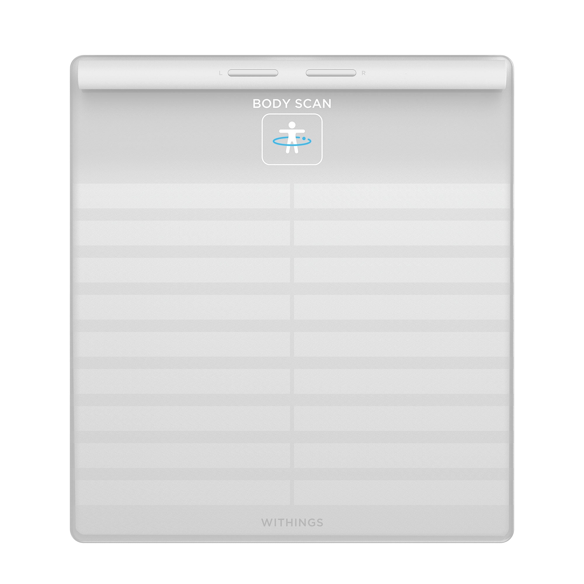 Withings Body Scan Wifi Smart Scale, White-Segmental Body Composition Step On Withings LCD Display 440 lbs. / 200 kg White