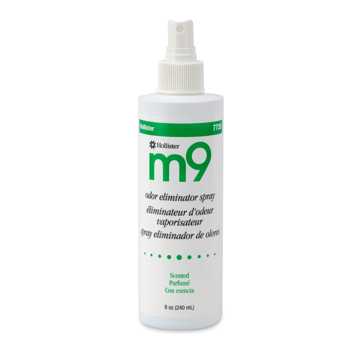 Hollister m9 Ostomy Appliance Deodorant, 8 oz, Apple Scented-Deodorizer M9 Liquid 8 oz. Bottle Green Apple Scent