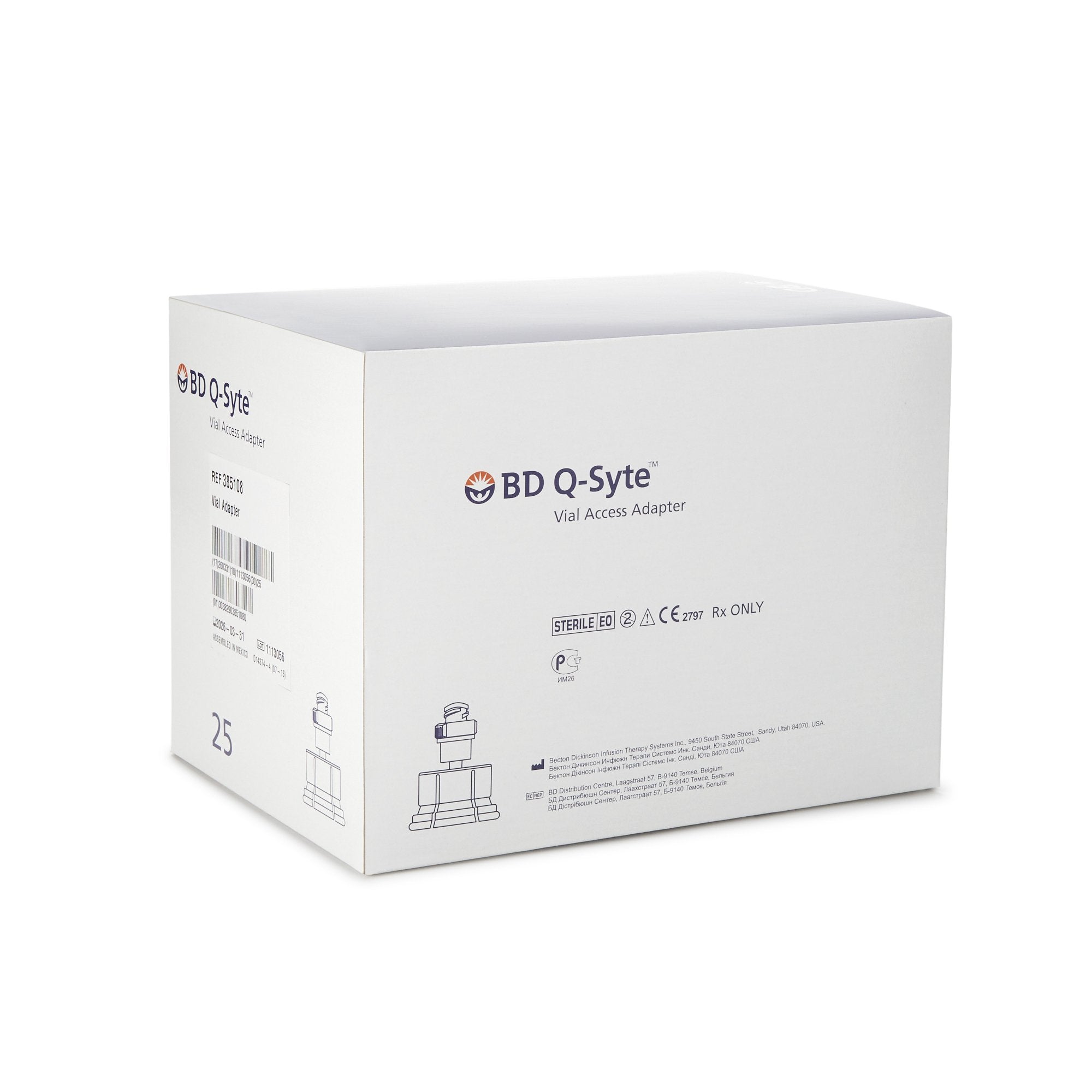 Q-Syte Vial Access Adapter-Needleless Connector Q-Syte Negative Displacement