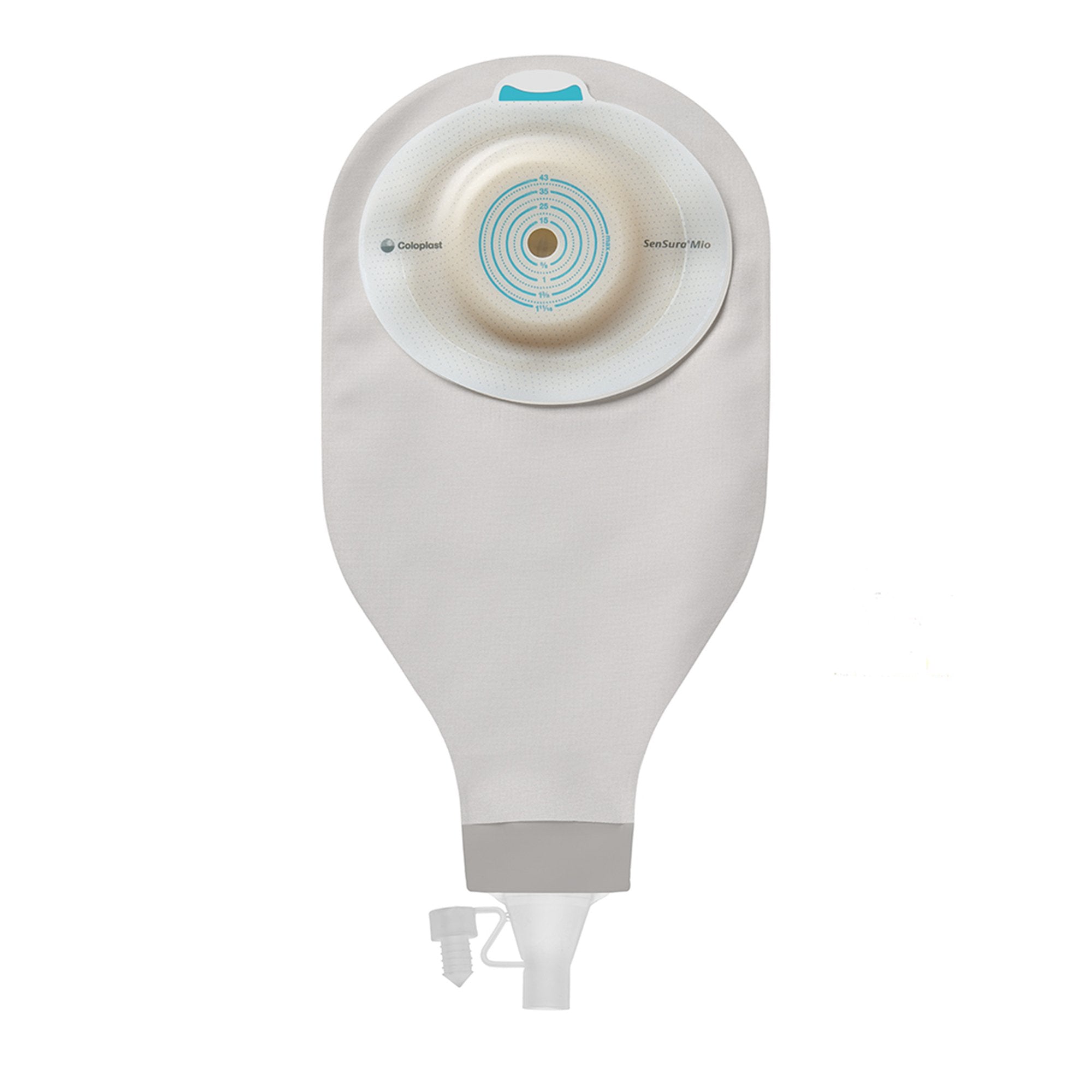 SenSura Mio High Output One-Piece Drainable Transparent Ostomy Pouch, 10 to 43 mm Stoma-"Ostomy Pouch SenSura Mio High Output One-Piece System Convex Light, Trim to Fit 10 to 43 mm Stoma Drainable"