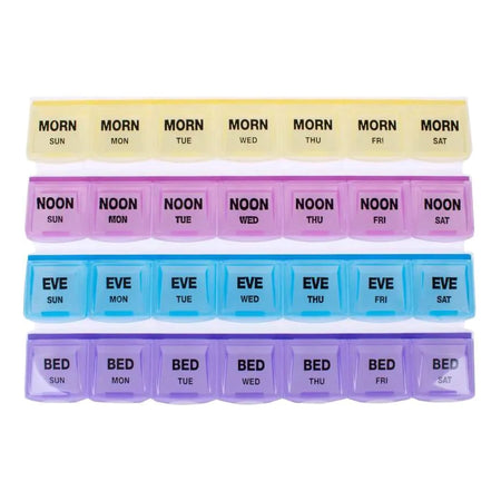Mediplanner 7-Day, Four Times a Day Pill Organizer-Pill Organizer Mediplanner 7 Day 4 Dose