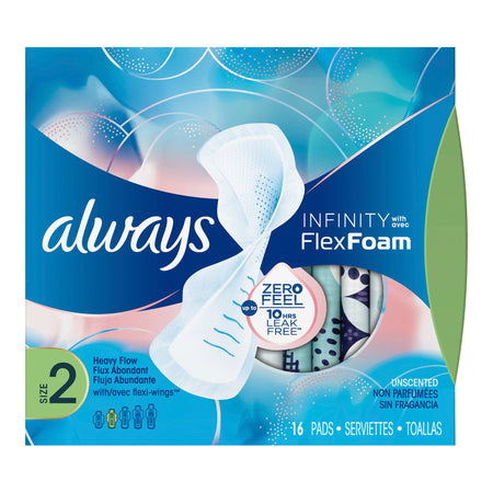 Always® Infinity Super Pads with Wings, Size 2 - Personal Hygiene>Feminine Protection>Feminine Pads - Procter & Gamble