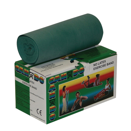 CanDo Exercise Resistance Band, Green, 5 Inch x 6 Yard, Medium Resistance-Exercise Resistance Band CanDo Green 5 Inch X 6 Yard Medium Resistance
