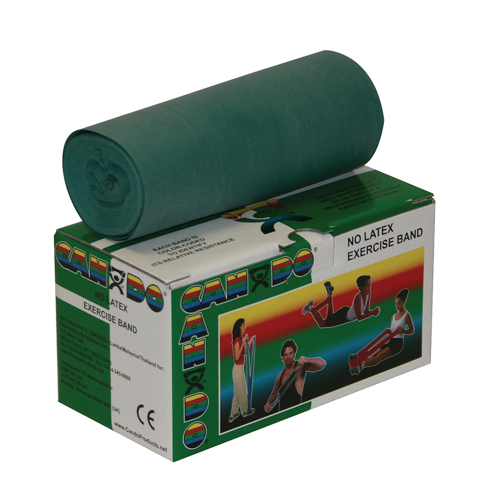CanDo Exercise Resistance Band, Green, 5 Inch x 6 Yard, Medium Resistance-Exercise Resistance Band CanDo Green 5 Inch X 6 Yard Medium Resistance