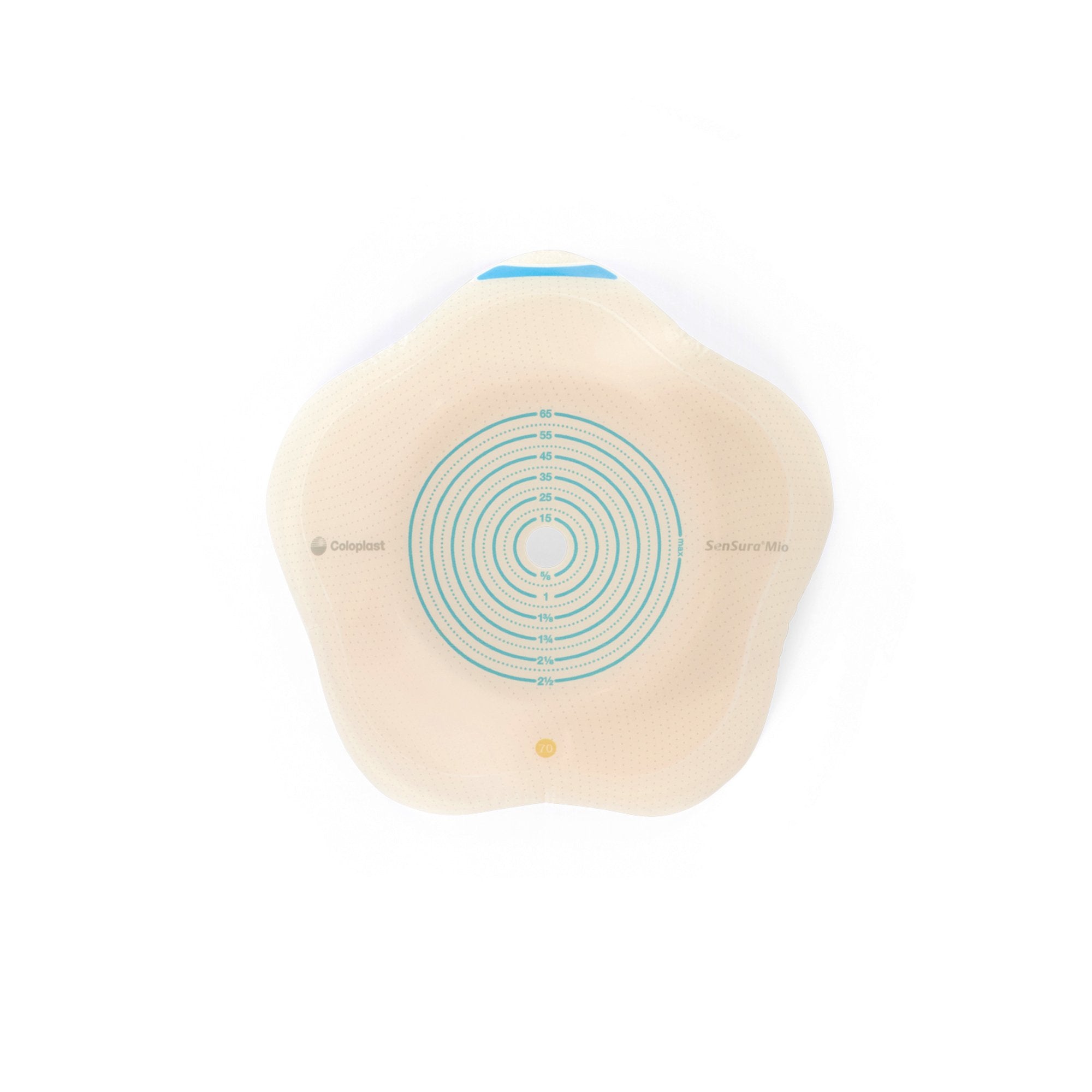 Ostomy Barrier SenSura® Mio Convex Flip Trim to Fit, Extended Wear Elastic Adhesive 70 mm Flange Yellow Code System 3/8 to 2-9/16 Inch Opening