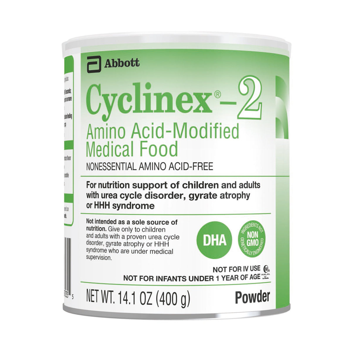 Cyclinex-2 Amino AcidModified Medical Food for Urea Cycle Disorder, Gyrate Atrophy or HHH Syndrome, 14.1-ounce can-Oral Supplement Cyclinex-2 Unflavored Powder 14.1 oz. Can