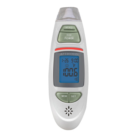 Veridian Infrared Thermometer, Tympanic Ear Digital Talking Thermometer-Non-Contact Skin Surface Thermometer Veridian Infrared Skin Probe Handheld