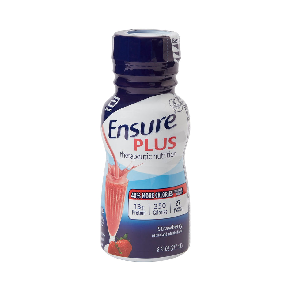 Ensure� Plus Therapeutic Nutrition, Strawberry, 8-ounce bottle-Oral Supplement Ensure� Plus Therapeutic Nutrition Strawberry Flavor Liquid 8 oz. Bottle
