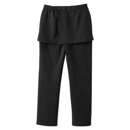 Silverts Women's Open Back Fleece Pant, Black, Large-Adaptive Pants Silverts Open Back Large Black Female