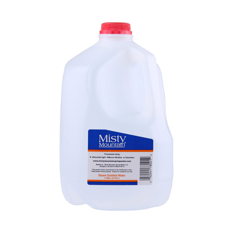 Misty Mountain Distilled Water, 1-gallon jug-Distilled Water Misty Mountain Plastic Container 1 gal.