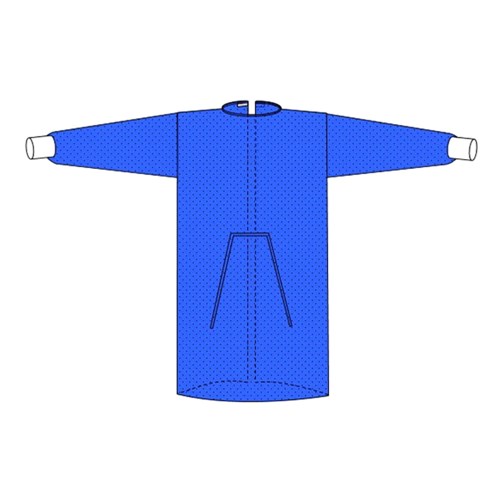 Protective Procedure Gown Welmed Large Blue NonSterile Not Rated Disposable - Apparel>Gowns>Staff Gowns - Welmed