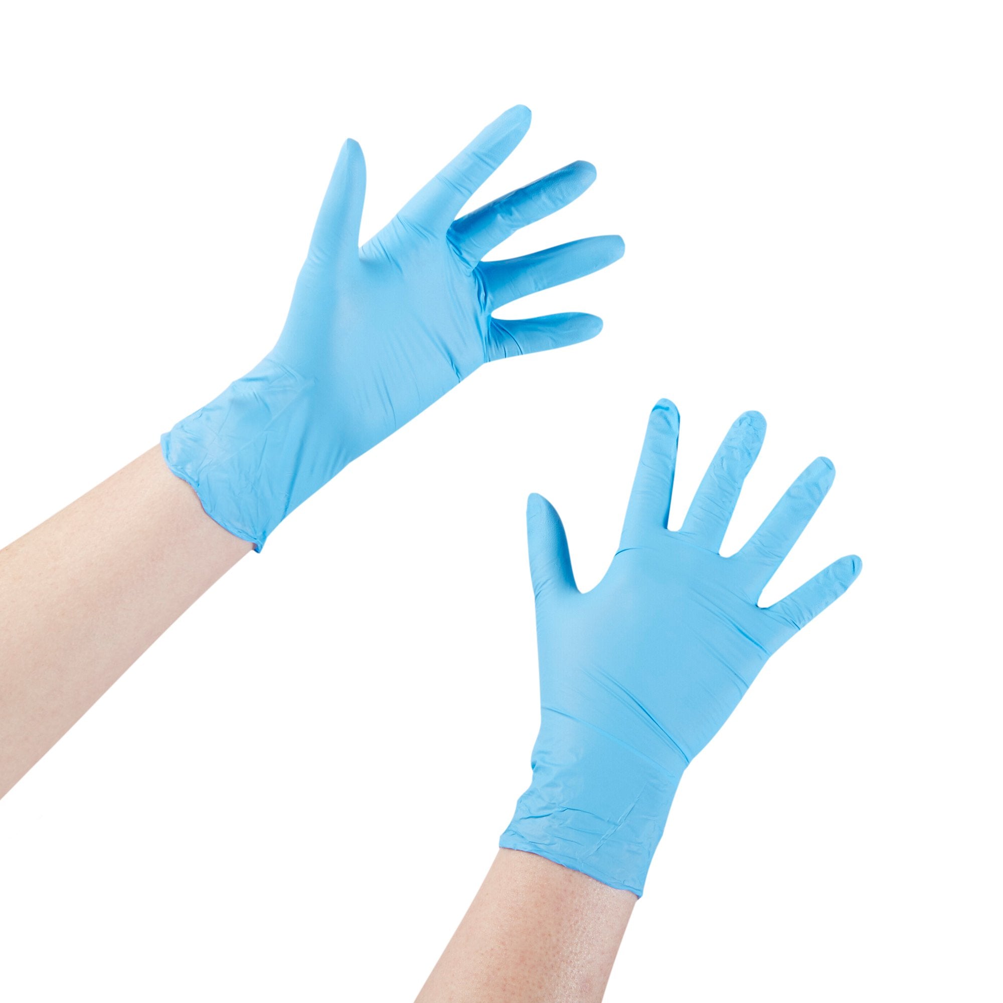 McKesson Confiderm 3.8 Nitrile Exam Glove, Small, Blue-Exam Glove McKesson Confiderm 3.8 Small NonSterile Nitrile Standard Cuff Length Textured Fingertips Blue Not Rated