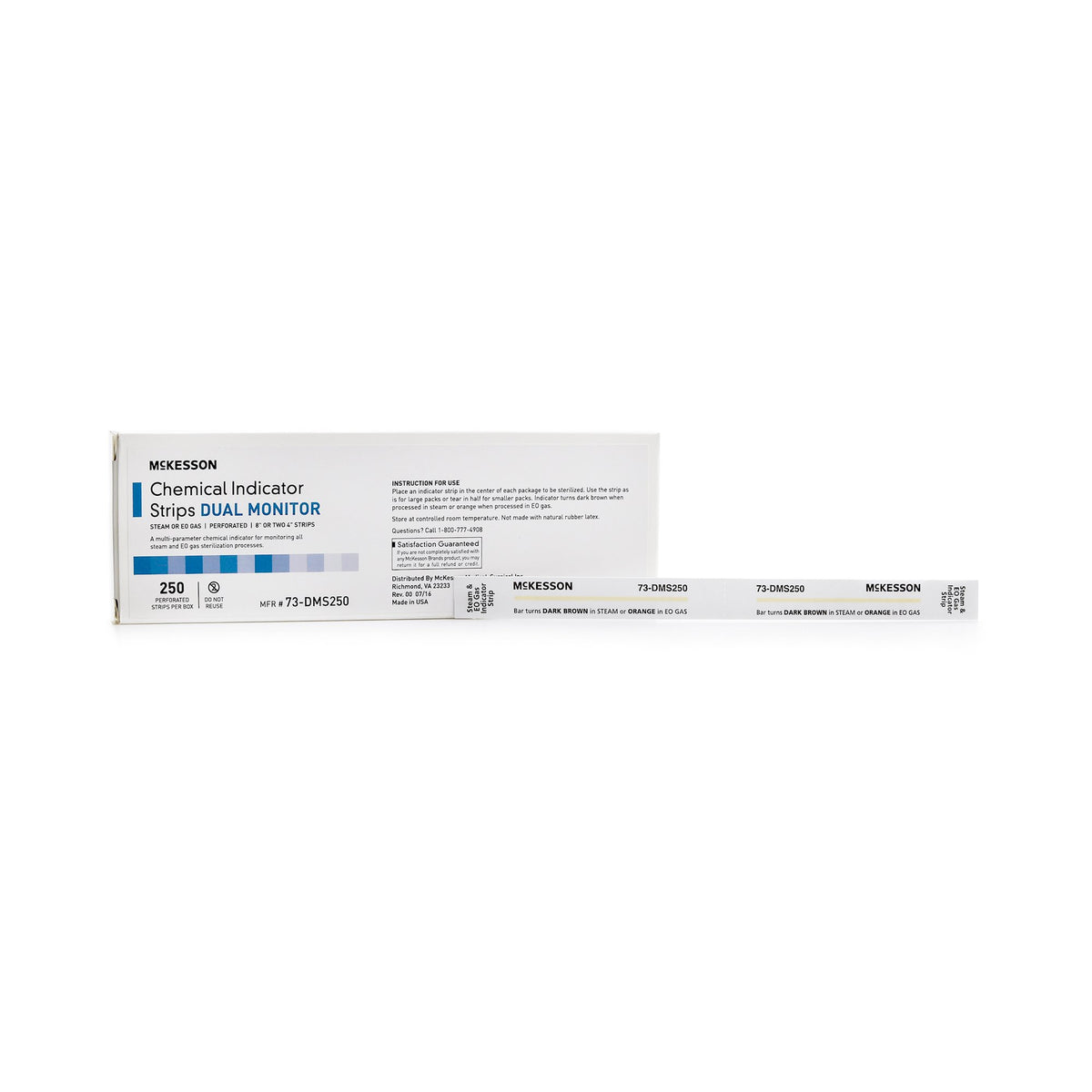 McKesson Sterilization Chemical Indicator Strip-McKesson Sterilization Chemical Indicator Strip Steam / EO Gas 8 Inch Length