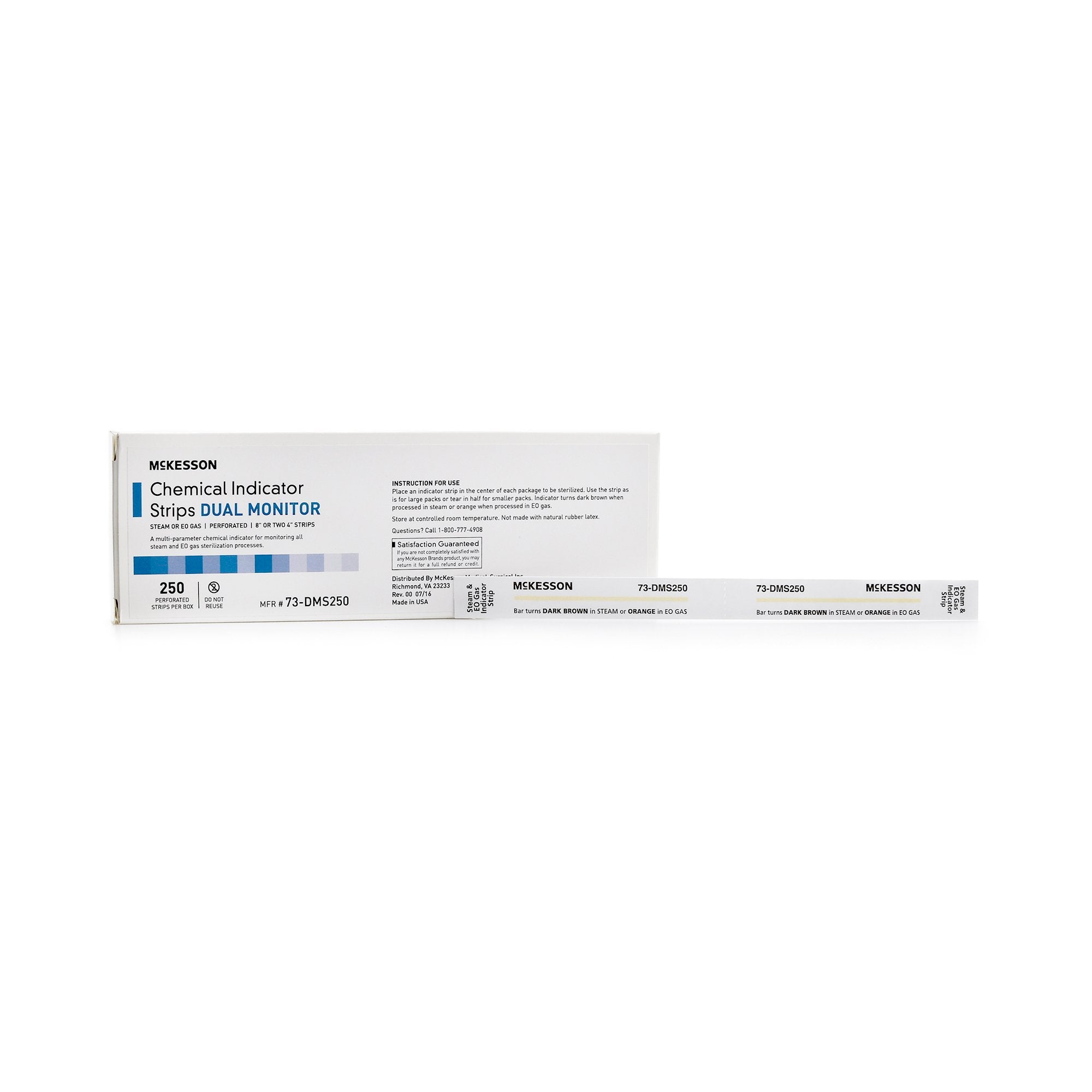 McKesson Sterilization Chemical Indicator Strip-McKesson Sterilization Chemical Indicator Strip Steam / EO Gas 8 Inch Length