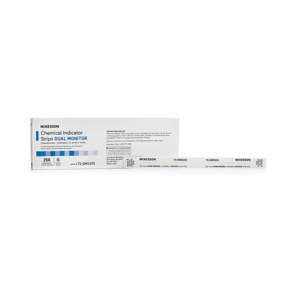 McKesson Sterilization Chemical Indicator Strip-McKesson Sterilization Chemical Indicator Strip Steam / EO Gas 8 Inch Length