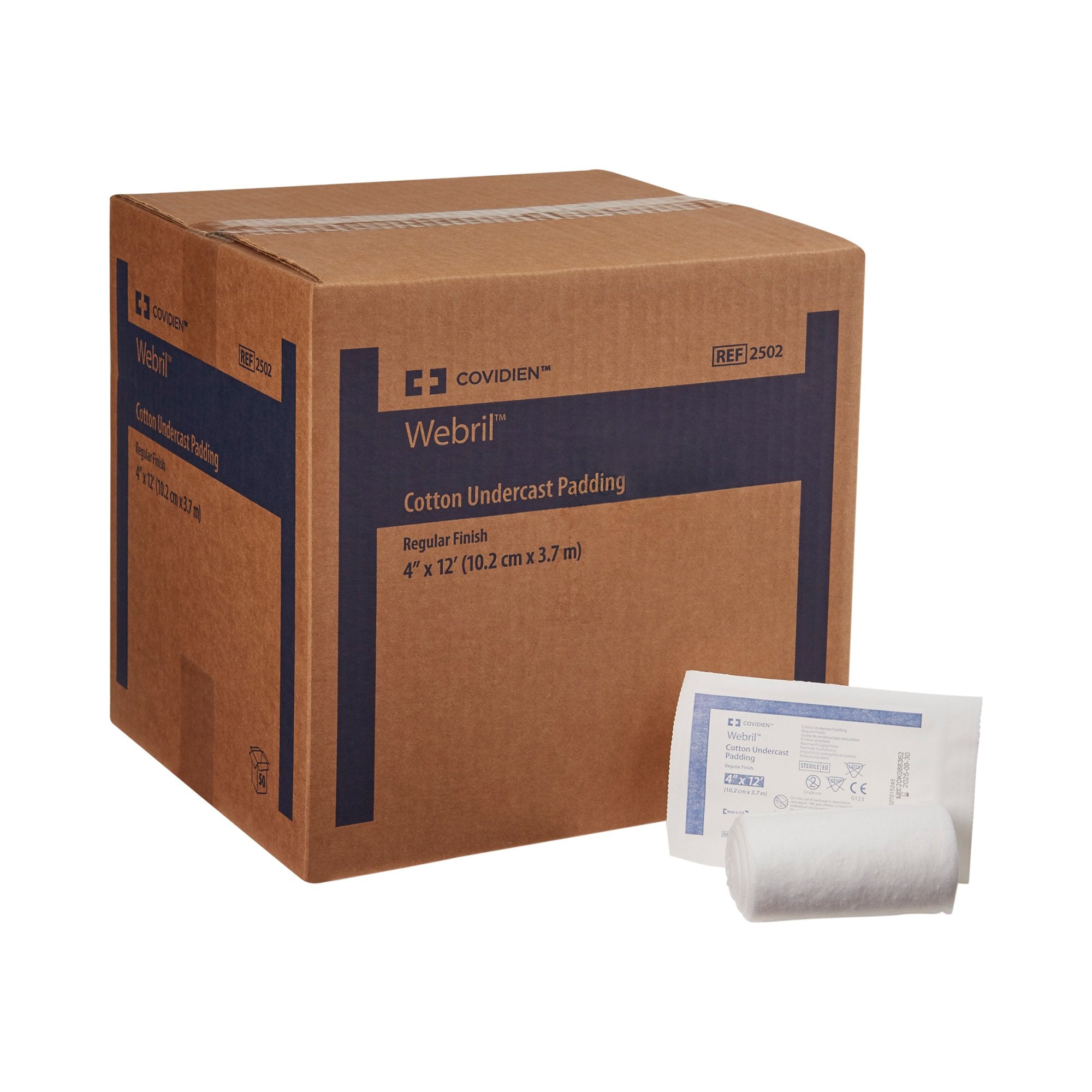 Webril White Cotton Undercast Cast Padding, 4 Inch x 4 Yard-Cast Padding Undercast Webril 4 Inch X 4 Yard Cotton Sterile
