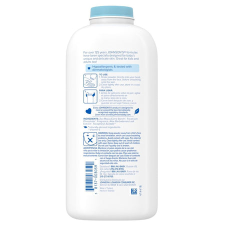 Johnson's Aloe and Vitamin E Baby Powder, Fresh Scent, 15 oz.-Baby Powder Johnson's 15 oz. Fresh Scent Bottle with Dispensing Cap Cornstarch / Aloe / Vitamin E
