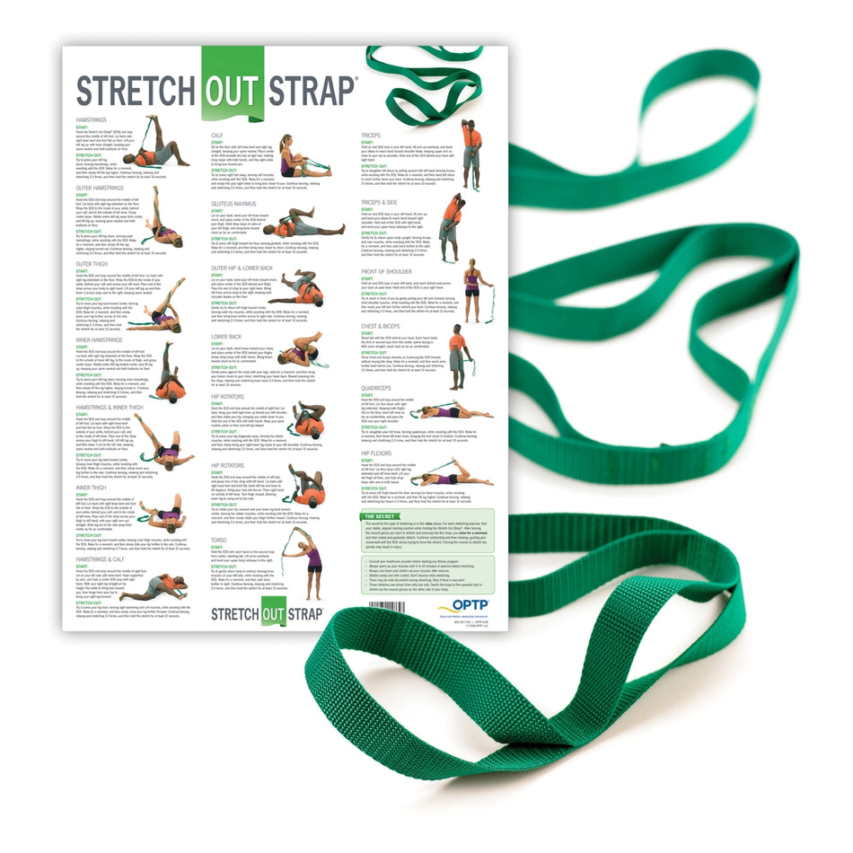 Stretch-Out� Stretch Assist Strap With Poster, 6 Foot Length-Stretch Assist Strap With Poster Stretch-Out� 6 Foot Length Green