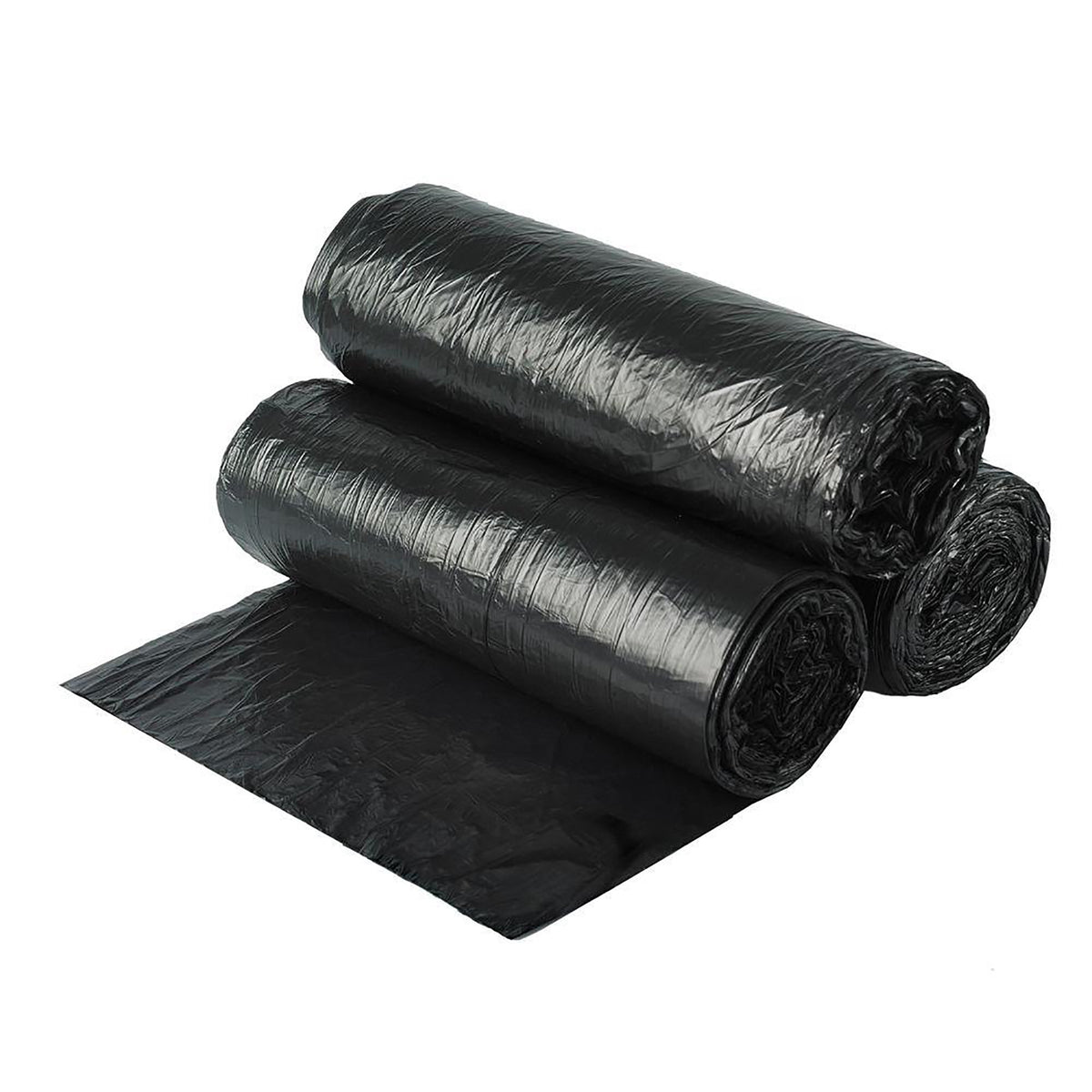 Colonial Bag Medium Duty Trash Bag, Black, 15 gal.-Trash Bag Colonial Bag 15 gal. Black HDPE 8 Mic. 24 X 33 Inch X-Seal Bottom Coreless Roll