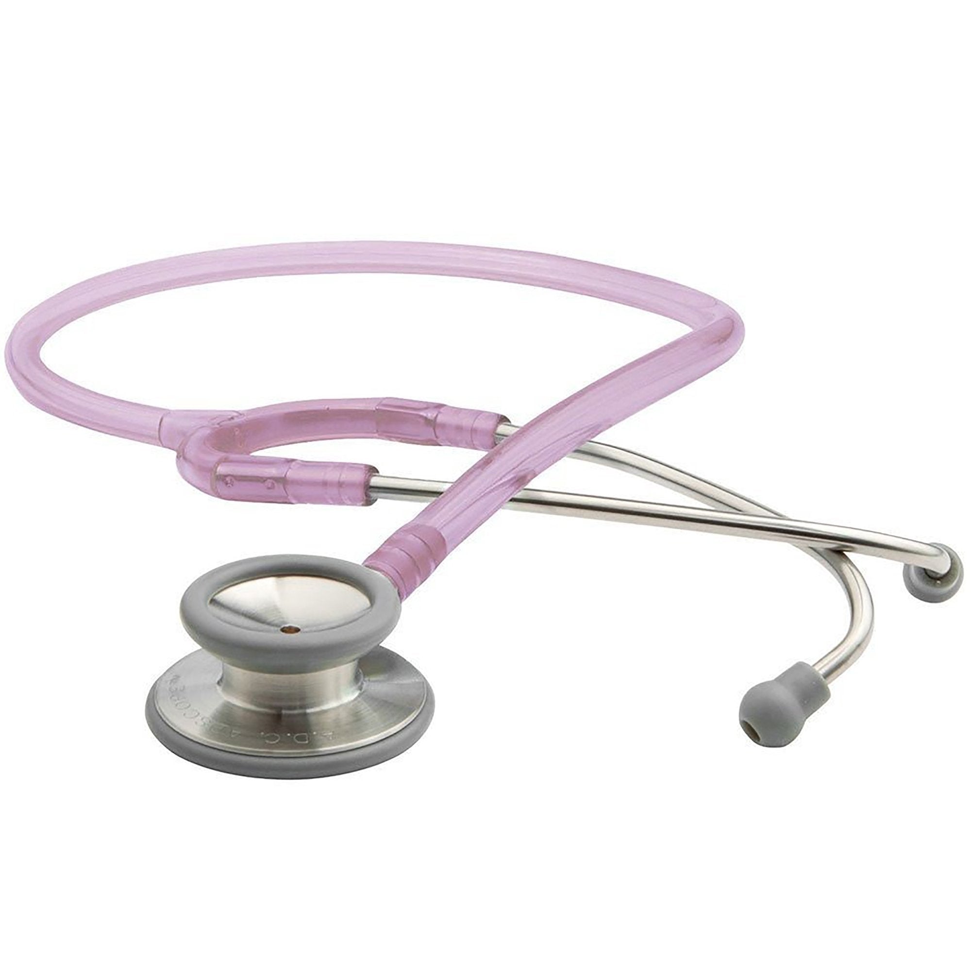 Adscope 603 Classic Stethoscope, Rose Quartz-Clinician Stethoscope Adscope 603 Pink 1-Tube 22 Inch Tube Double Sided Chestpiece