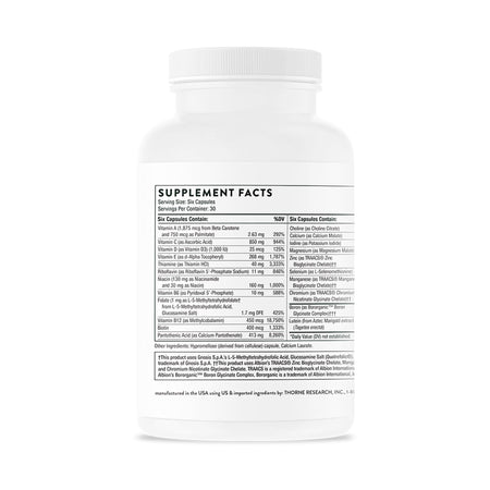 Thorne Women's Multi 50+ Dietary Supplement-Multivitamin Supplement THORNE Women's Multi 50+ Various Strengths Capsule 180 per Bottle