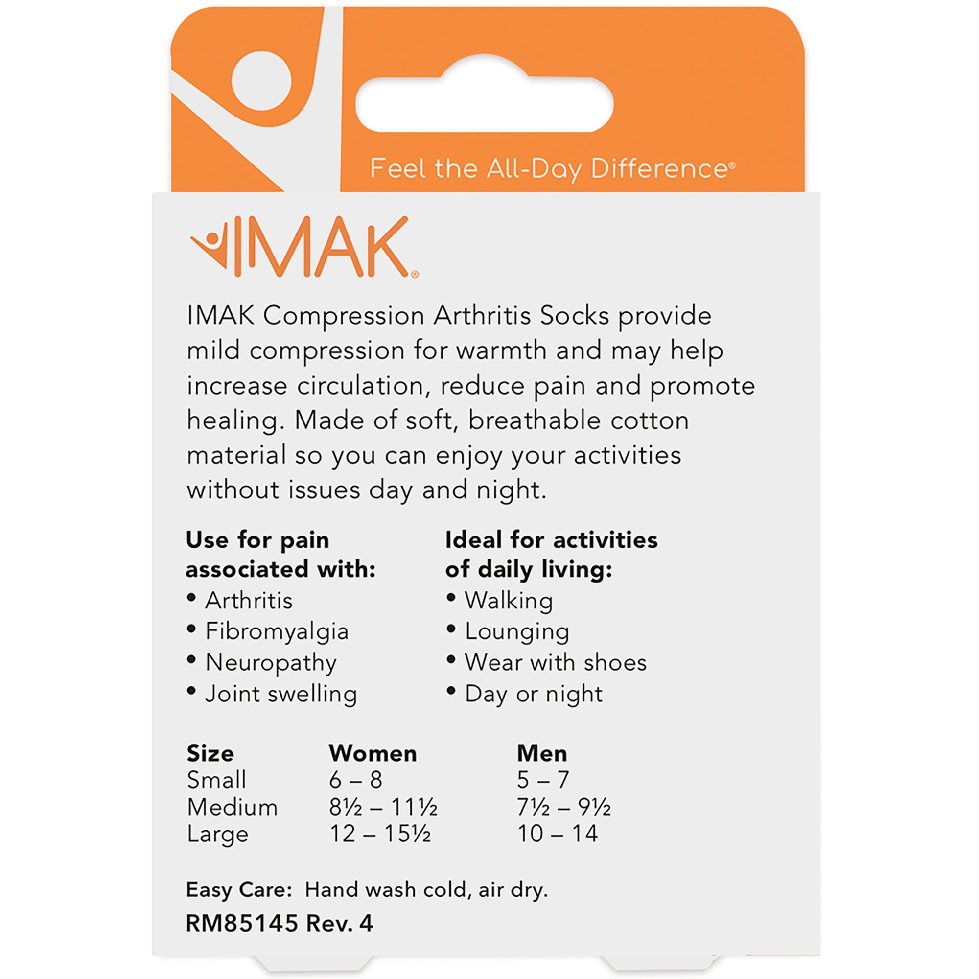 IMAK Compression Arthritis Socks, Small-Arthritis Socks IMAK Compression Calf High Small Gray Closed Toe