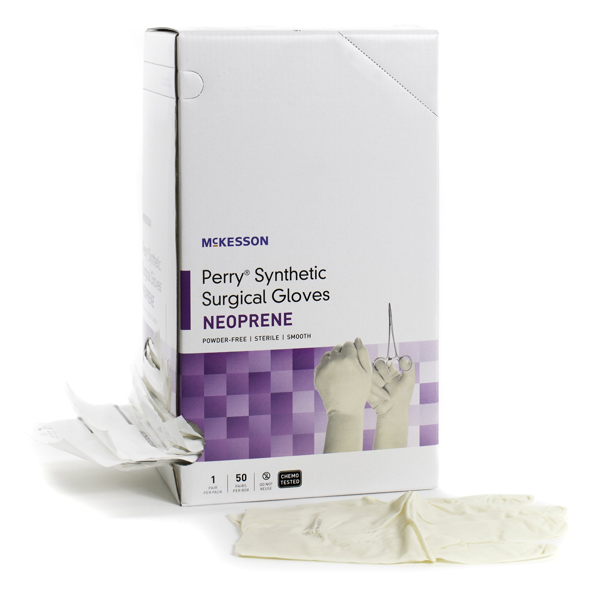 McKesson Perry Polychloroprene Surgical Glove, Size 9, Cream-Surgical Glove McKesson Perry Synthetic Surgical Gloves Size 9 Sterile Polychloroprene Standard Cuff Length Smooth Cream Chemo Tested