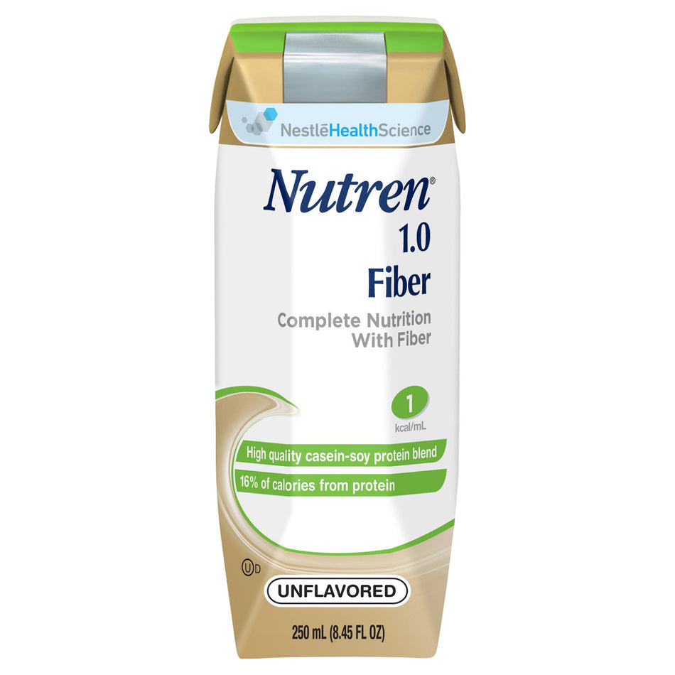 Nutren� 1.0 Fiber Tube Feeding Formula, 8.45 oz. Carton-Tube Feeding Formula Nutren� 1.0 Fiber Unflavored Liquid 250 mL Carton