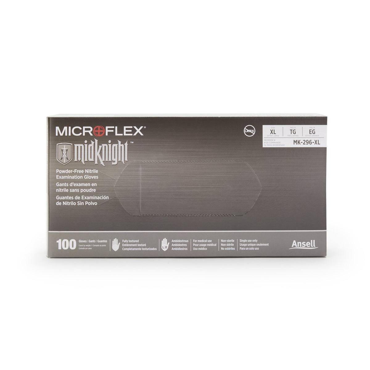 Microflex® MidKnight™ Nitrile Exam Glove, Extra Large, Black - Gloves>Exam Gloves - Microflex Medical