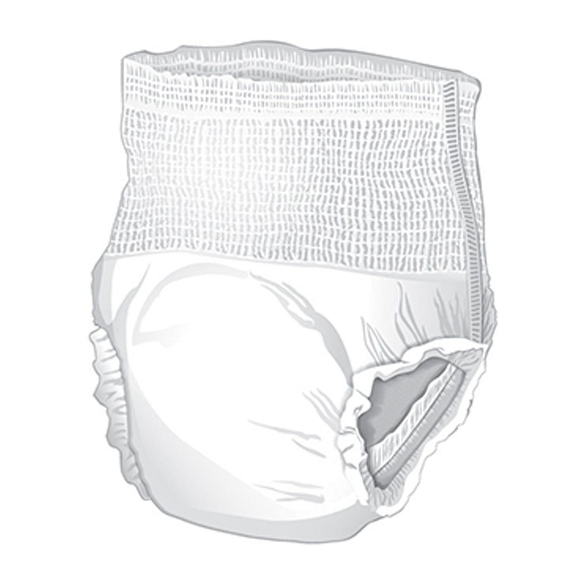 McKesson Classic Light Absorbency Incontinence Underwear, Medium-Unisex Adult Absorbent Underwear McKesson Classic Pull On with Tear Away Seams Medium Disposable Light Absorbency