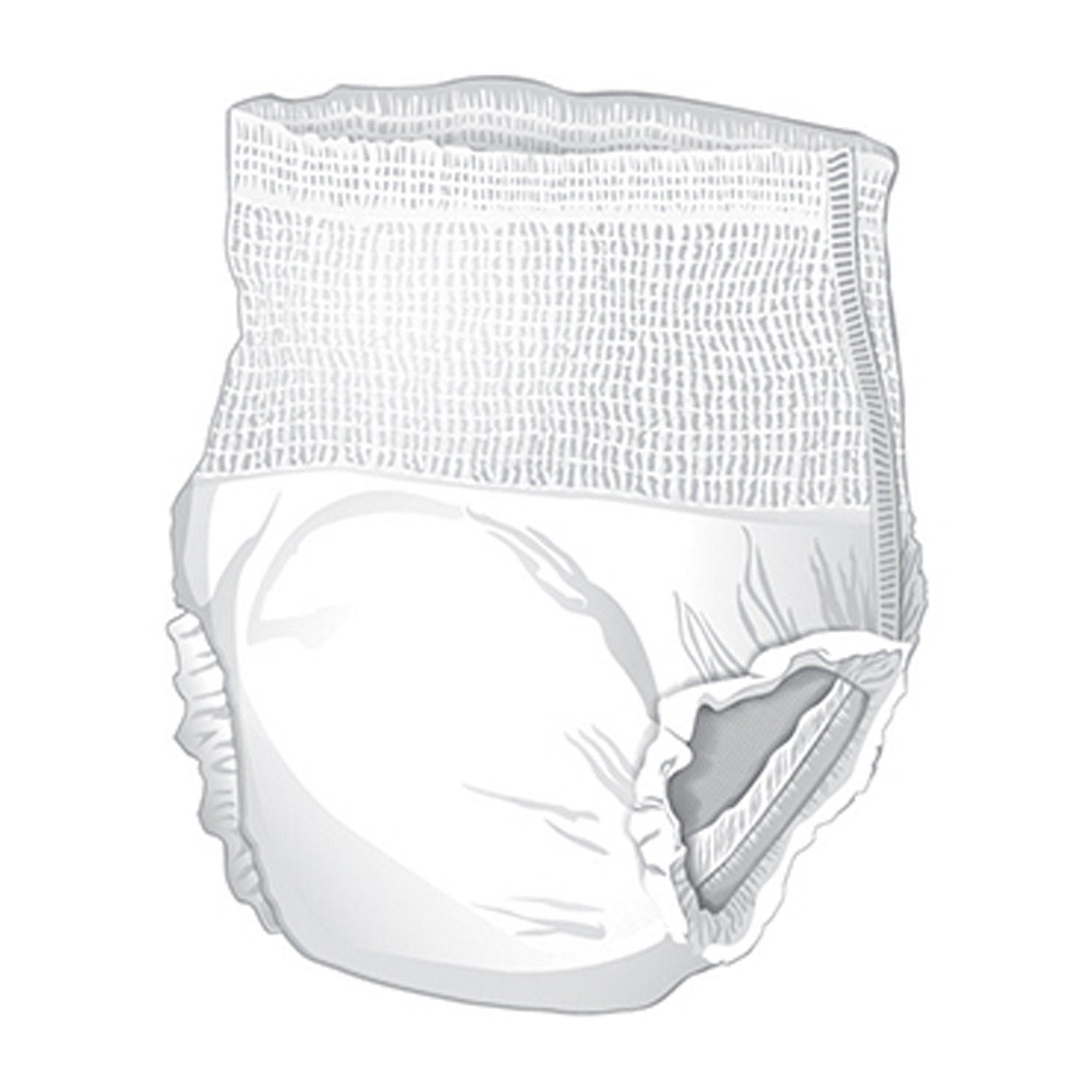 McKesson Classic Light Absorbency Incontinence Underwear, Medium-Unisex Adult Absorbent Underwear McKesson Classic Pull On with Tear Away Seams Medium Disposable Light Absorbency