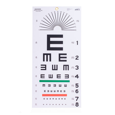 McKesson Eye Test Chart, Tumbling E-Eye Chart McKesson 20 Foot Distance Acuity Test
