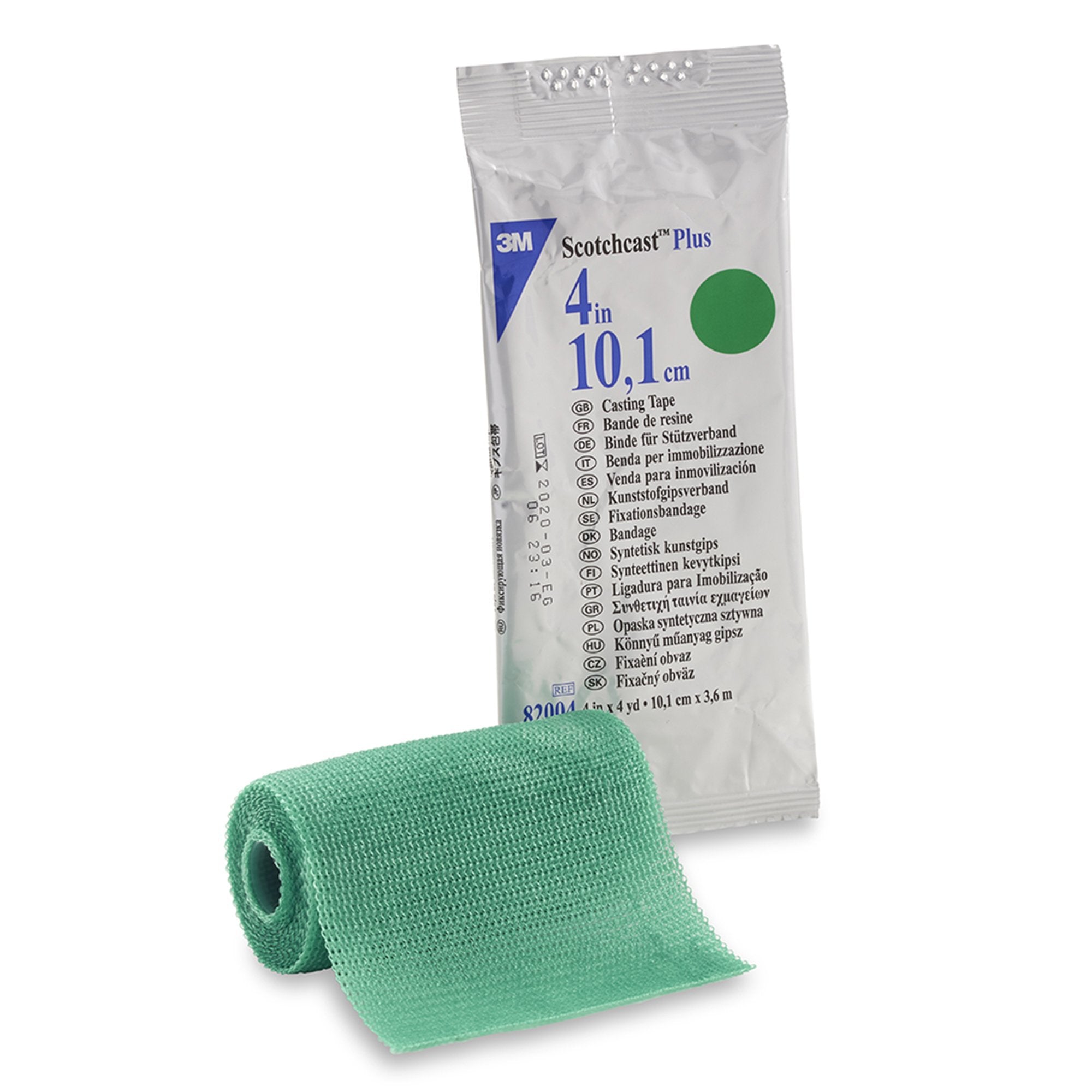 3M Scotchcast Plus Green Cast Tape, 4 Inch x 4 Yard-Cast Tape 3M Scotchcast Plus 4 Inch X 12 Foot Fiberglass / Resin Green