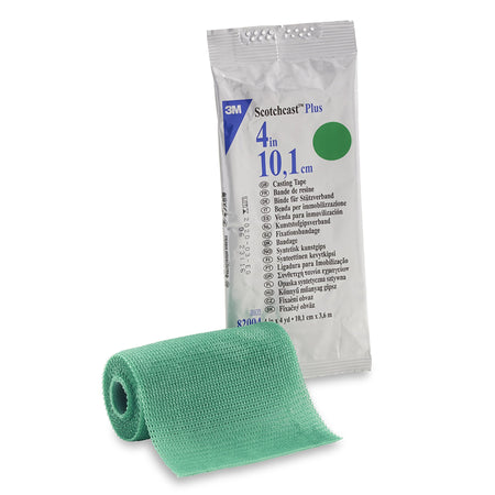 3M Scotchcast Plus Green Cast Tape, 4 Inch x 4 Yard-Cast Tape 3M Scotchcast Plus 4 Inch X 12 Foot Fiberglass / Resin Green