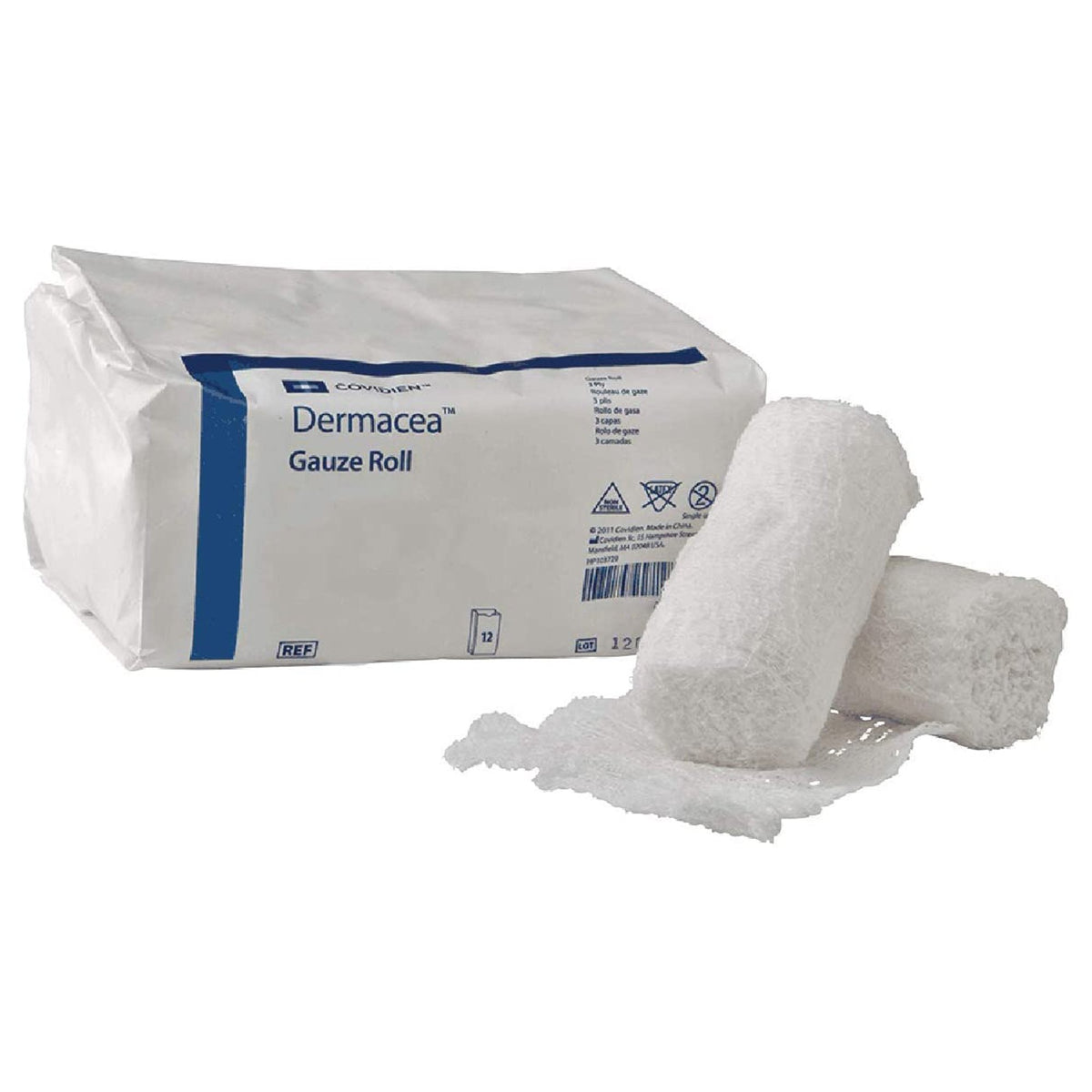 Dermacea Fluff Bandage Roll, 2 Inch x 4-1/8 Yard, 3-Ply-Fluff Bandage Roll Dermacea 2 Inch X 4-1/8 Yard 3-Ply NonSterile 12 per Pack