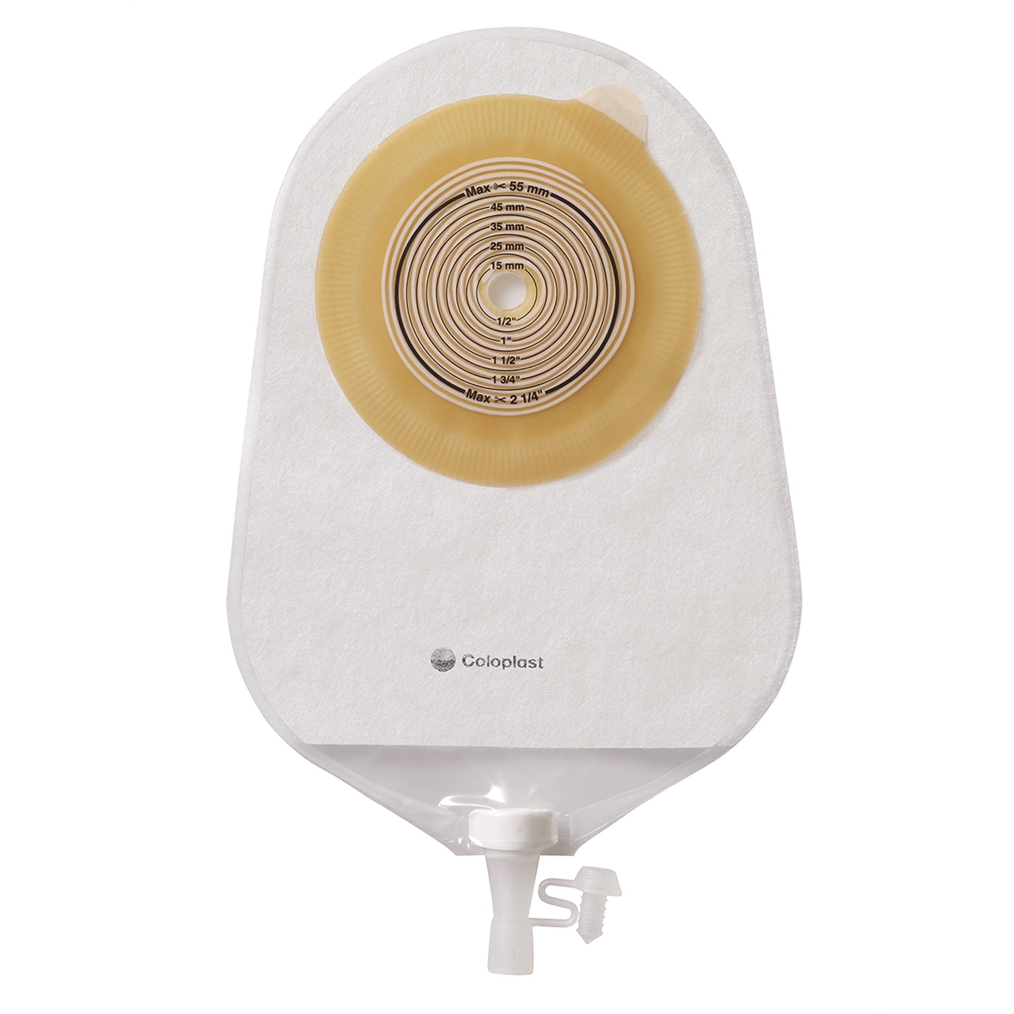 Assura Flat MAXI One-Piece Drainable Urostomy Pouch, 3/8 to 2-1/8 Inch Stoma-Urostomy Pouch Assura One-Piece System 10-3/4 Inch Length Trim To Fit 3/8 to 2-1/8 Inch Stoma Drainable