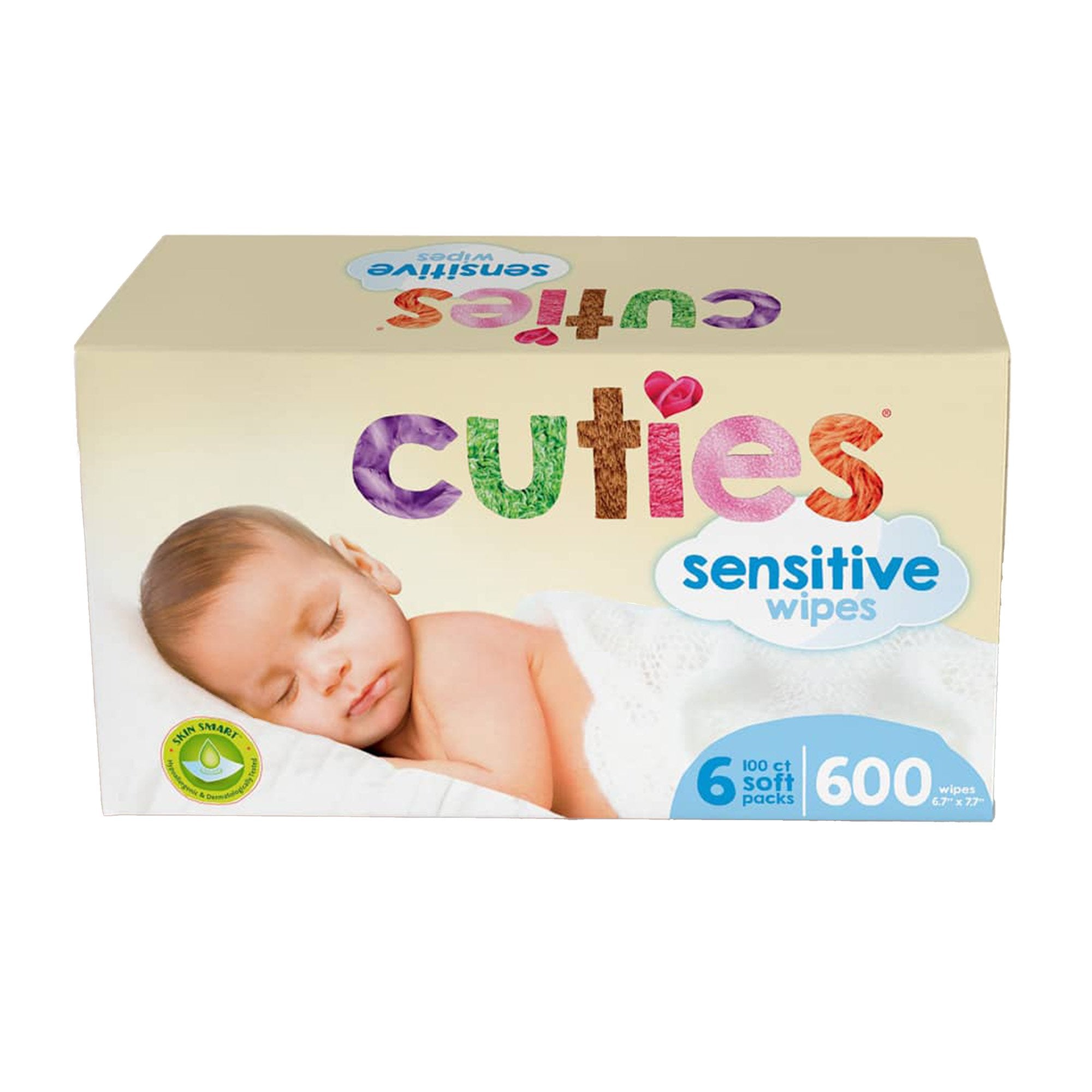 Cuties Baby Wipes, Soft Pack, Aloe, Unscented-Baby Wipe Cuties Sensitive Soft Pack Unscented 72 Count