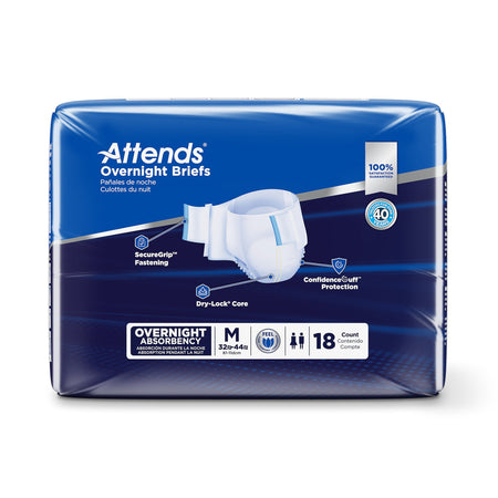 Attends® Briefs with Overnight Protection, Medium - Incontinence>Adult Briefs and Protective Undergarments - Attends Healt...