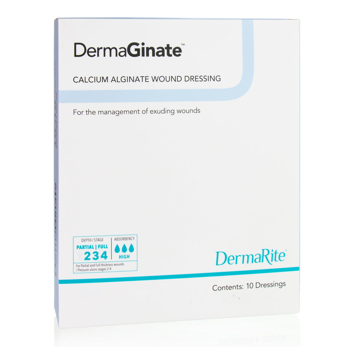 DermaGinate Alginate Dressing, 2 x 2 inch-Alginate Dressing DermaGinate 2 X 2 Inch Square