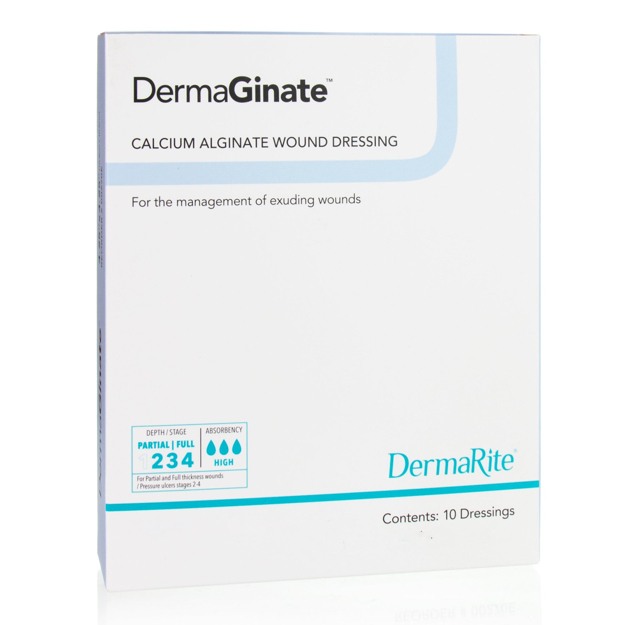 DermaGinate Alginate Dressing, 2 x 2 inch-Alginate Dressing DermaGinate 2 X 2 Inch Square