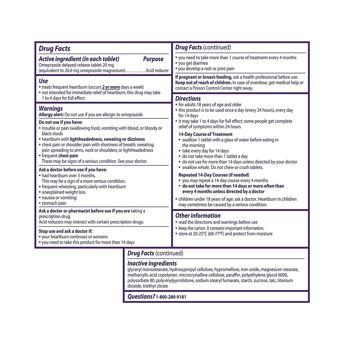 Prilosec OTC Antacid-Antacid Prilosec OTC 20 mg Strength Tablet 42 per Box