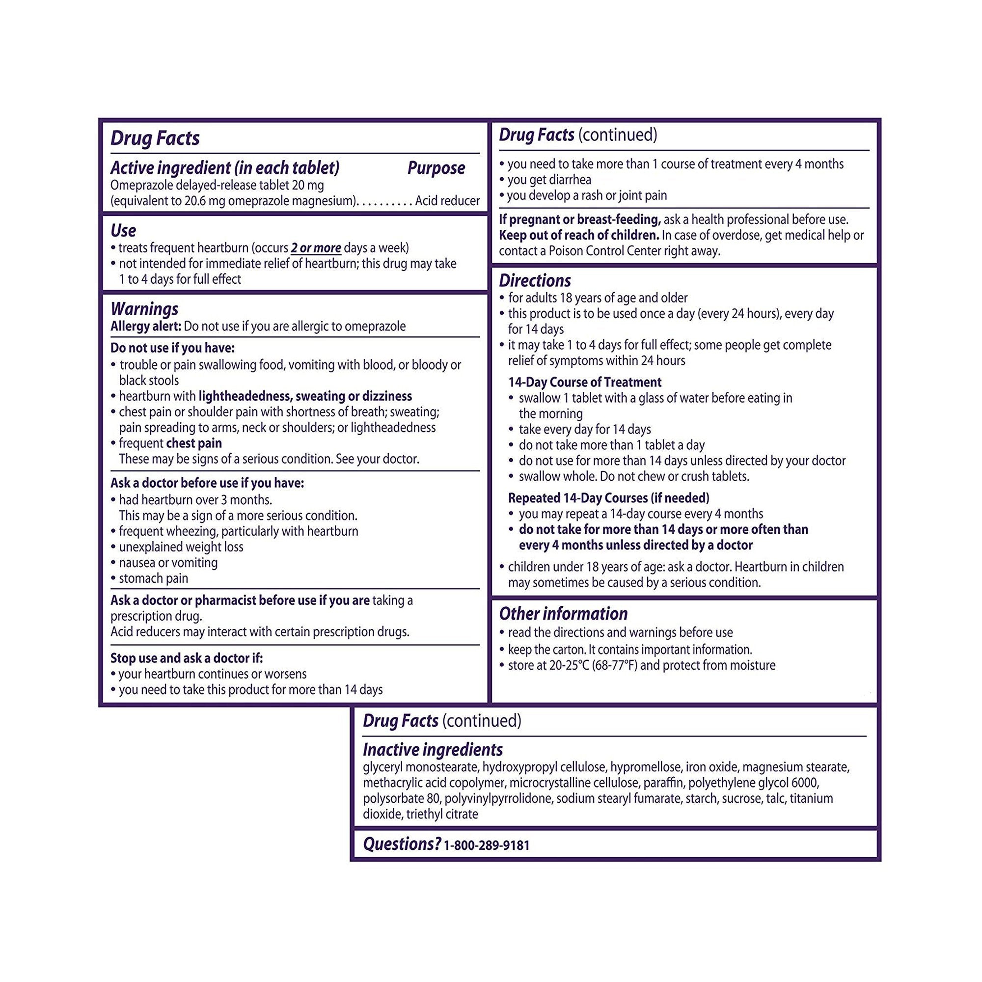 Prilosec OTC Antacid-Antacid Prilosec OTC 20 mg Strength Tablet 42 per Box