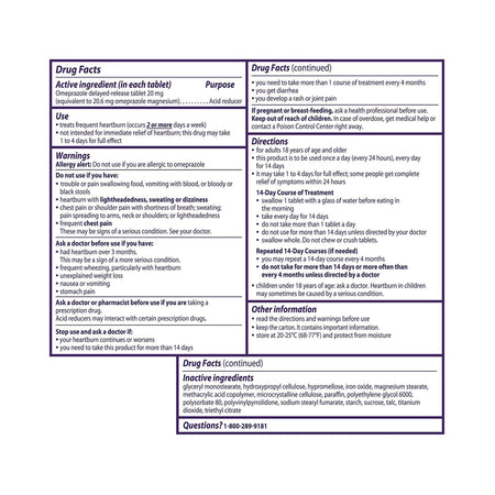 Prilosec OTC Antacid-Antacid Prilosec OTC 20 mg Strength Tablet 42 per Box
