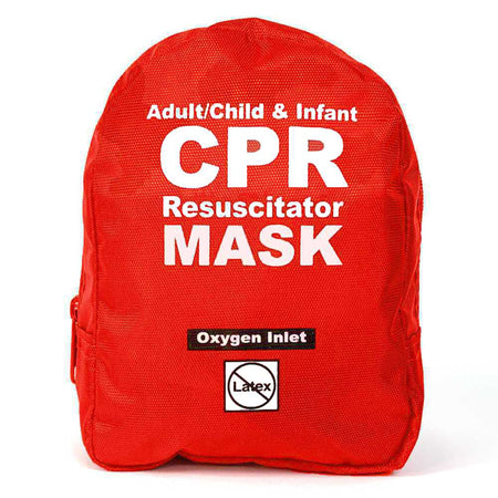 CPR Face Mask with Case One Way Valve Single Use - Respiratory>CPR Face Shields - Work N Leisure Products Inc