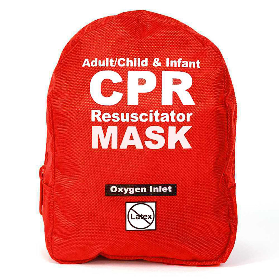 CPR Face Mask with Case One Way Valve Single Use - Respiratory>CPR Face Shields - Work N Leisure Products Inc