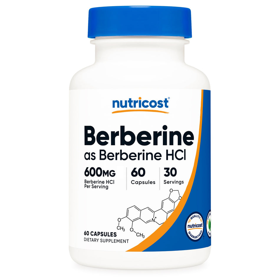 Dietary Supplement nutricost® Berberine 600 mg Strength Capsule 60 Per Bottle - Pharmaceuticals>Over the Counter>Nonprescr...