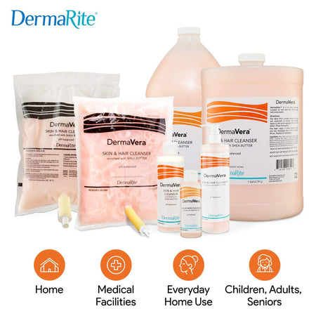 DermaVera Shampoo and Body Wash 1000 mL Dispenser Refill Bag-"Shampoo and Body Wash DermaVera 1,000 mL Dispenser Refill Bag Scented"