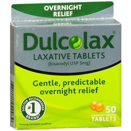 Dulcolax Bisacodyl Laxative-Laxative Dulcolax Tablet 50 per Box 5 mg Strength Bisacodyl USP