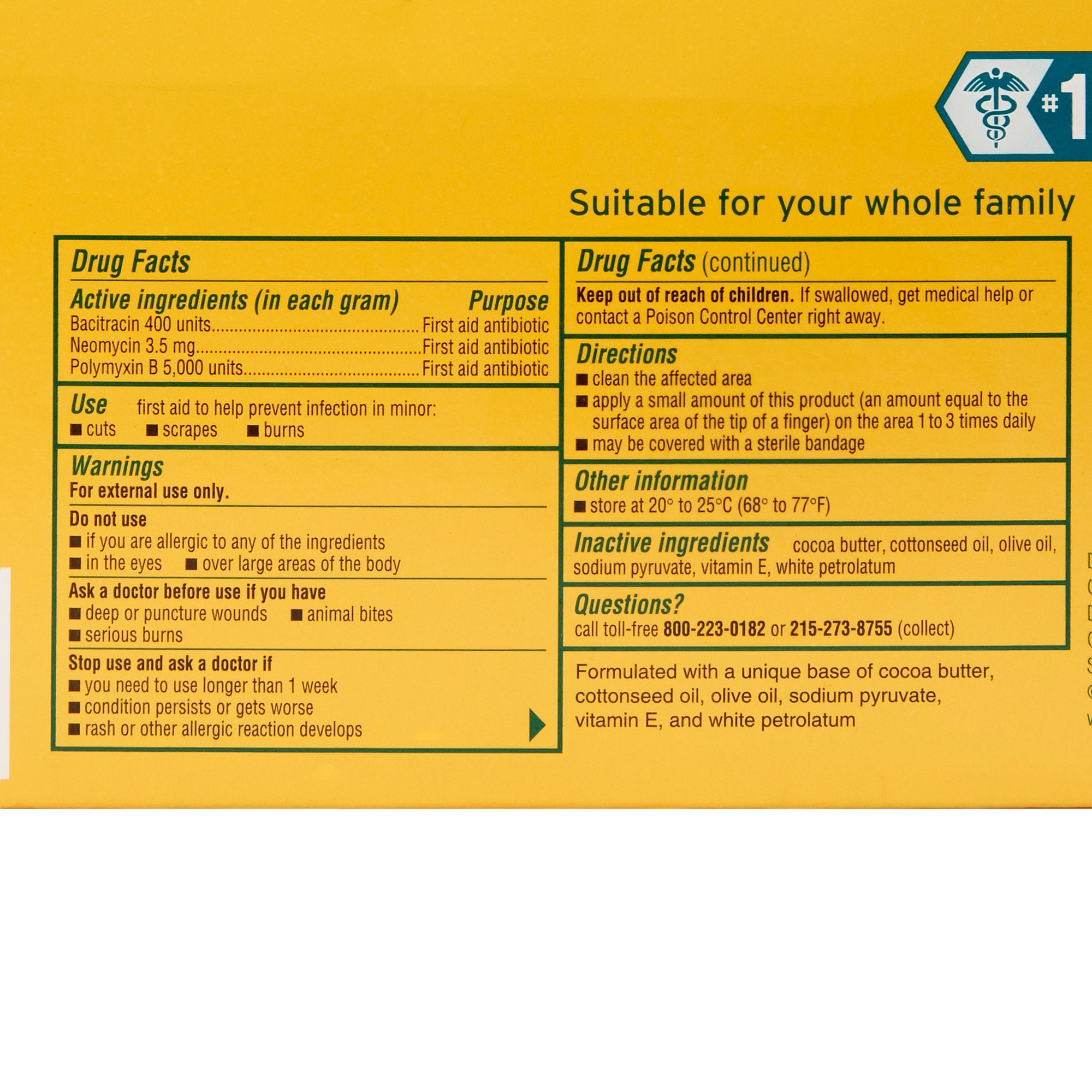 Neosporin Bacitracin / Neomycin / Polymyxin B First Aid Antibiotic-First Aid Antibiotic Neosporin Ointment 0.9 Gram Individual Packet